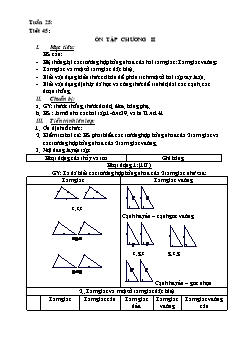 Bài giảng môn Toán lớp 7 - Tuần 25: Tiết 45: Ôn tập chương II