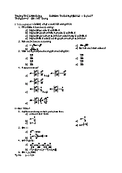 Đề kiểm tra đề nghị bài số 1 đại số 7 thời gian 45 phút