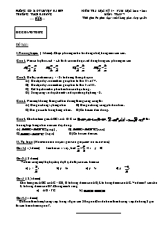 Kiểm tra học kỳ I – năm học 2010 – 2011 môn: toán 7 thời gian 90 phút (học sinh không phải chép lại đề)