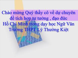 Bài giảng môn học Ngữ văn lớp 12 - Tiết 19, 20: Tây tiến - Quang Dũng (Tiếp)