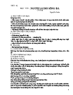 Bài giảng môn học Ngữ văn lớp 12 - Tiết 42: Đọc văn: Người lái đò sông Đà ( trích) - Nguyễn Tuân