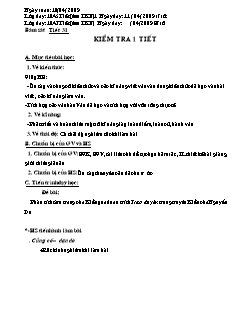 Bài giảng môn học Ngữ văn lớp 10 - Tiết 3: Kiểm tra 1 tiết