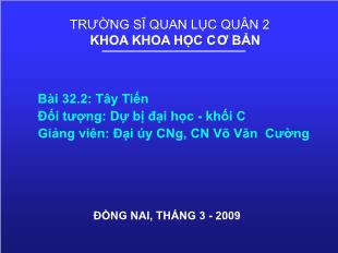 Bài giảng môn học Ngữ văn lớp 11 - Bài 32: Tây Tiến