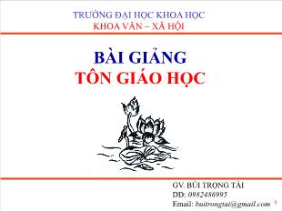 Bài giảng môn học Ngữ văn lớp 11 - Tôn giáo học