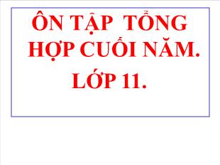 Bài giảng môn Ngữ văn khối 11 - Ôn tập tổng hợp cuối năm lớp 11