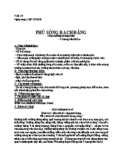 Bài giảng môn Ngữ văn khối 11 - Tiết 57: Phú sông bạch đằng (bạch đằng giang phú) - Trương Hán Siêu