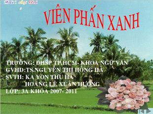 Bài giảng môn Ngữ văn lớp 11 - Đây thôn Vĩ Dạ - Hàn Mặc Tử (Tiết 15)