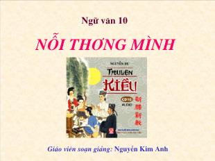 Bài giảng môn Ngữ văn lớp 11 - Nỗi thương mình