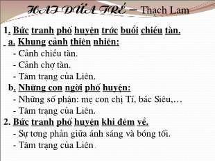 Bài giảng môn Ngữ văn lớp 12 - Hai đứa trẻ – Thạch Lam