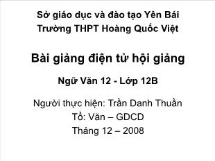 Bài giảng môn Ngữ văn lớp 12 - Tiết 48: Chữa lỗi lập luận trong văn nghị luận