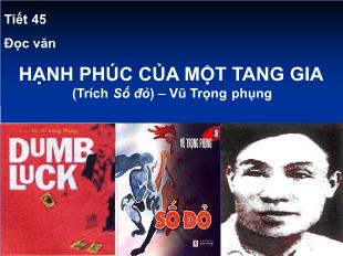 Bài giảng Ngữ văn 11 Tiết 45: Đọc văn Hạnh phúc của một tang gia (trích Số đỏ) – Vũ Trọng Phụng