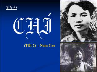 Bài giảng Ngữ văn 11 tiết 52: Chí phèo (Tiết 2) - Nam Cao