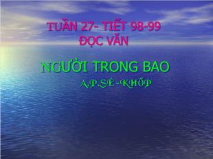 Bài giảng Ngữ văn 11 tiết 98, 99: Người trong bao (A.p.sê-Khốp)