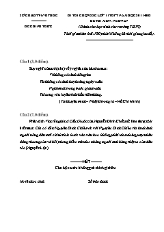 Đề thi chọn học sinh giỏi lớp 11 THPT năm học 2011-2012 Vĩnh Phúc đề thi môn: Ngữ văn