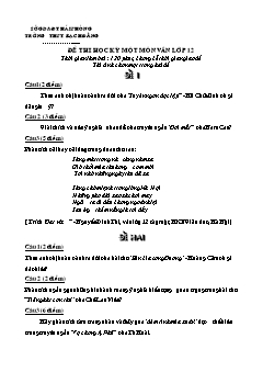 Đề thi học kỳ một môn văn lớp 12 thời gian làm bai : 120 phút, không kể thời gian giao đề thí sinh chon một trong hai đề
