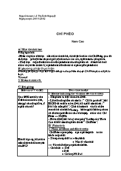 Giáo án môn Ngữ văn khối 11 - Chí phèo (Nam Cao) - Lê Thị Ánh Nguyệt