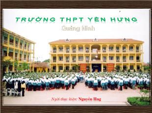 Bài giảng môn học Ngữ văn lớp 10 - Hồi trống cổ thành