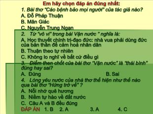 Bài giảng Ngữ văn 10: Hoàng Hạc lâu tống Mạnh Hạo Nhiên chi Quảng Lăng (Tại lầu Hoàng Hạc tiễn Mạnh Hạo Nhiên đi Quảng Lăng) Lí Bạch