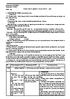 Giáo án môn Ngữ văn 10 - Tiết 80: Truyện kiều - Nguyễn du