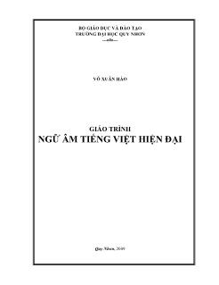 Giáo trình ngữ âm tiếng Việt hiện đại
