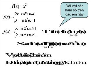 Bài giảng Đại số giải tích 11: Hàm số liên tục