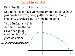 Bài giảng Đại số: Tích phân xác định