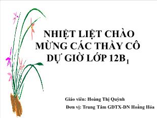 Bài giảng Giải tích 12 tiết 58: Bất phương trình mũ và bất phương trình lôgarit