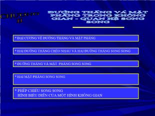 Bài giảng khối 11 môn Hình học Bài 1: Đại cương về đường thẳng và mặt phẳng