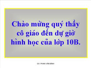 Bài giảng khối 11 môn Hình học: Phép vị tự