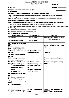 Bài giảng lớp 10 môn Đại số - Chương I: Mệnh đề. Tập hợp (Tiếp)