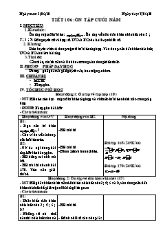 Bài giảng lớp 6 môn học Đại số - Tiết 106: Ôn tập cuối năm