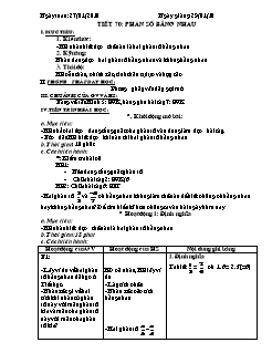 Bài giảng lớp 6 môn học Đại số - Tiết 70: Phân số bằng nhau