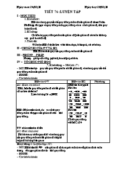 Bài giảng lớp 6 môn học Đại số - Tiết 76: Luyện tập