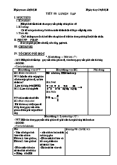 Bài giảng lớp 6 môn học Đại số - Tiết 88: Luyện tập