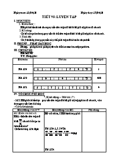 Bài giảng lớp 6 môn học Đại số - Tiết 98: Luyện tập