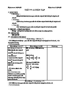 Bài giảng lớp 6 môn học Đại số - Tiết 99: Luyện tập