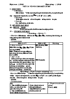 Bài giảng lớp 6 môn học Hình học - Tiết 20: Vẽ góc cho biết số đo