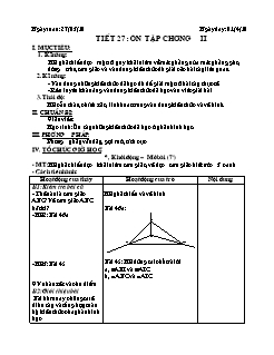 Bài giảng lớp 6 môn học Hình học - Tiết 27: Ôn tập chương II