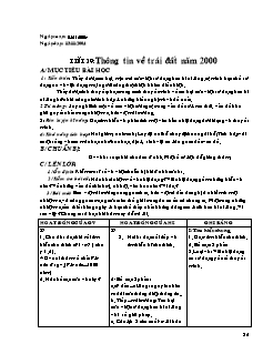 Bài giảng lớp 8 môn Ngữ văn - Tiết 39: Thông tin về trái đất năm 2000