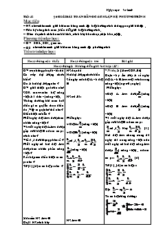 Bài giảng lớp 9 môn Đại số - Tiết 42 - Bài 6: Giải bài toán bằng cách lập hệ phương trình (Tiết 1)