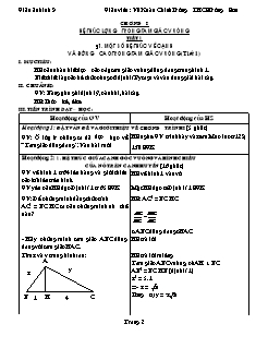 Bài giảng lớp 9 môn Toán hoc - Tiết 1 - Bài 1: Một số hệ thức về cạnh và đường cao trong tam giác vuông (tiết 1)