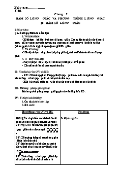 Bài giảng môn Đại số lớp 11 - Bài 1: Hàm số lượng giác (Tiết 2)