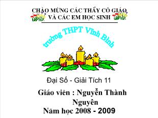 Bài giảng môn Đại số lớp 11 - Bài 3: Đạo hàm của các hàm số lượng giác (Tiết 1)