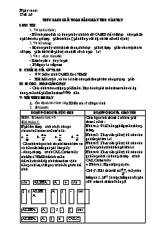 Bài giảng môn Đại số lớp 11 - Tiết: 16: Thực hành giải toán bằng máy tính cầm tay