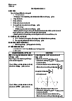 Bài giảng môn Đại số lớp 11 - Tiết: 19: Ôn tập chương I (Tiếp)