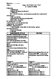 Bài giảng môn Đại số lớp 11 - Tiết 22 - Bài 1: Quy tắc đếm