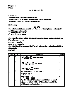 Bài giảng môn Đại số lớp 11 - Tiết 36: Kiểm tra 1 tiết