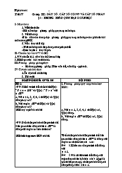 Bài giảng môn Đại số lớp 11 - Tiết 37 - Bài 1: Phương pháp quy nạp toán học (Tiếp theo)