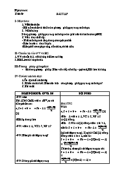 Bài giảng môn Đại số lớp 11 - Tiết: 38: Bài tập