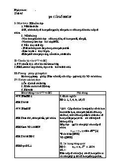 Bài giảng môn Đại số lớp 11 - Tiết: 43 - Bài 4: Cấp số nhân